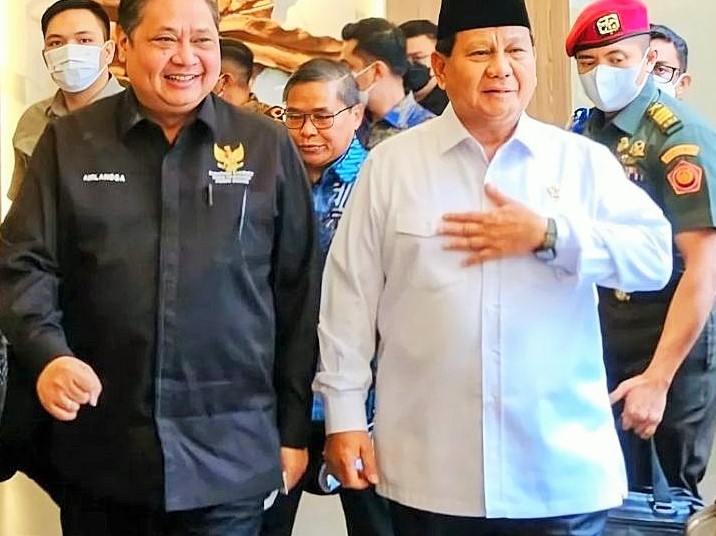 Ketua Umum Partai Golkar, Airlangga Hartarto bertemu dengan Ketua Umum Partai Gerindra Prabowo Subianto pekan lalu.