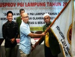 Dibuka Plt Kadispora Mewakili Gubernur Lampung, Musprov  Pilih Mirzani Djausal Nakhodai PGI Lampung